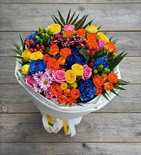 Букет цветов из:  Розы и Хризантемы в Ахты