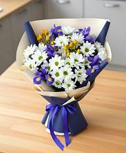 Букет цветов из:  Розы, Ирисы и Хризантемы #REPLACE_PRED# Ахты