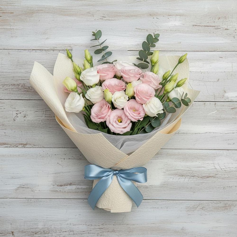 Букет цветов из: Лизиантусы в Ахты